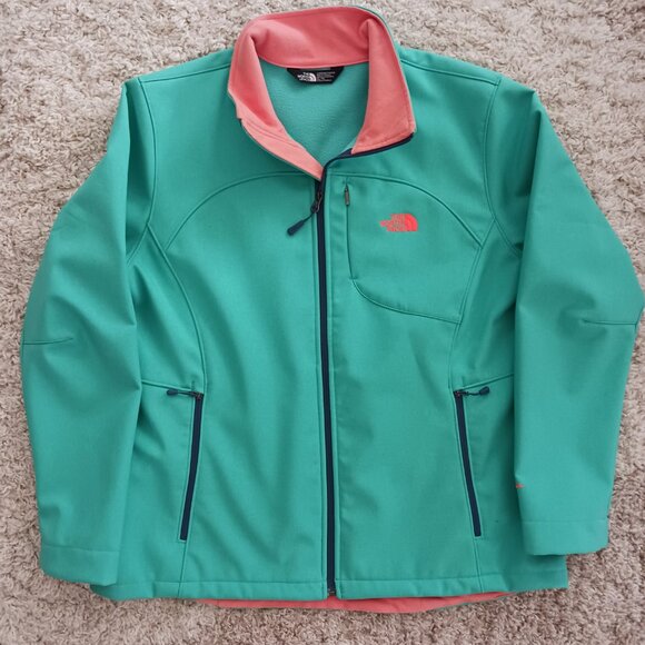 The North Face Jacket Womens Size XL Small Green Windwall Full Zip Jacket NWOT - Picture 1 of 13
